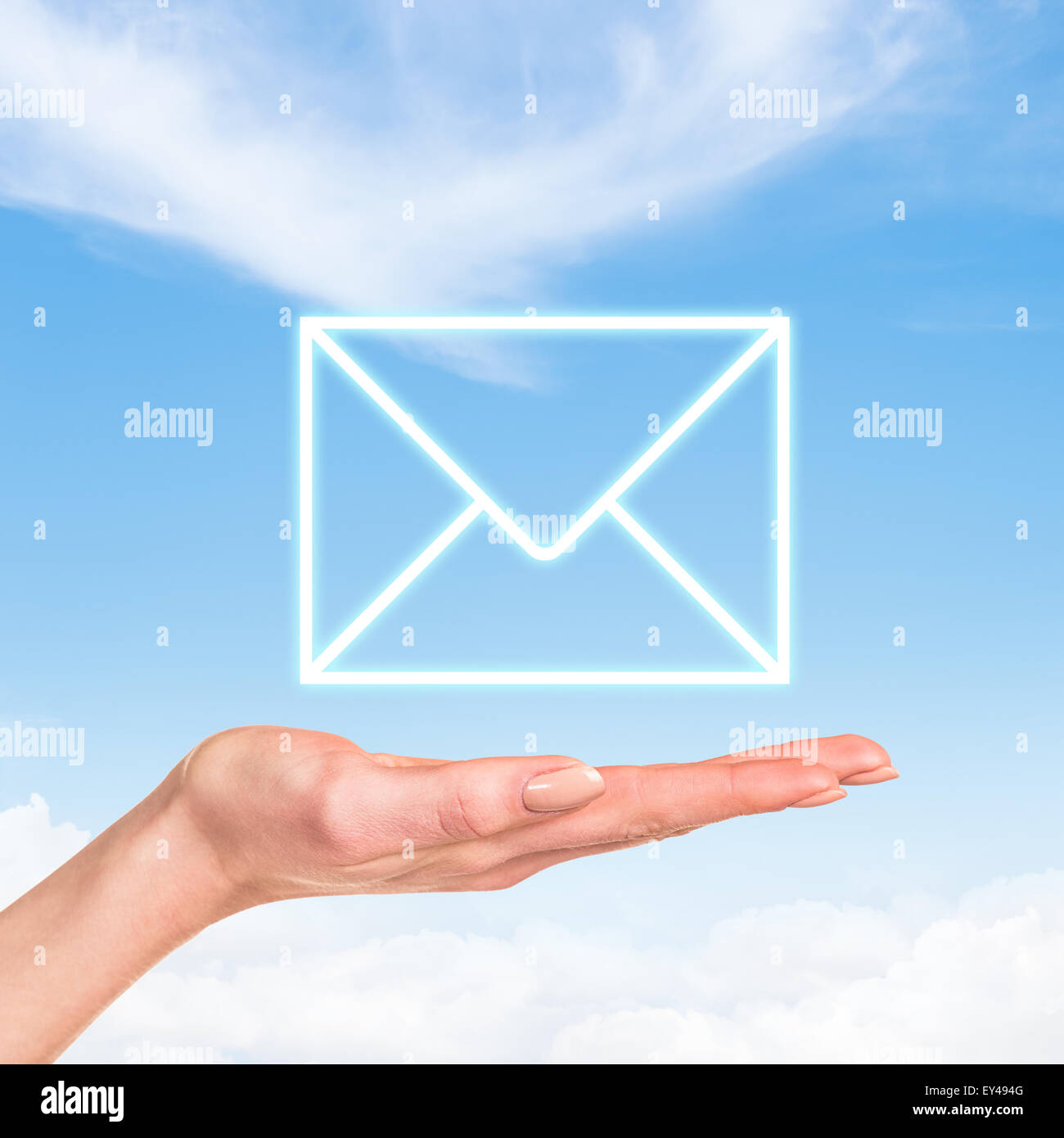 Symbol "Mail" Umschlag Stockfoto