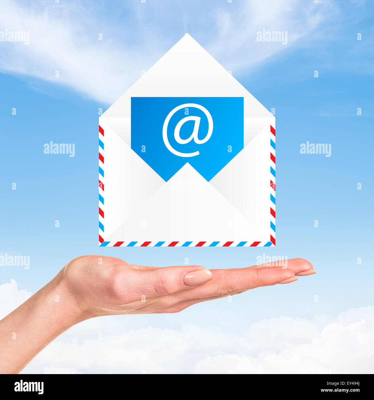 Symbol "Mail" Umschlag Stockfoto