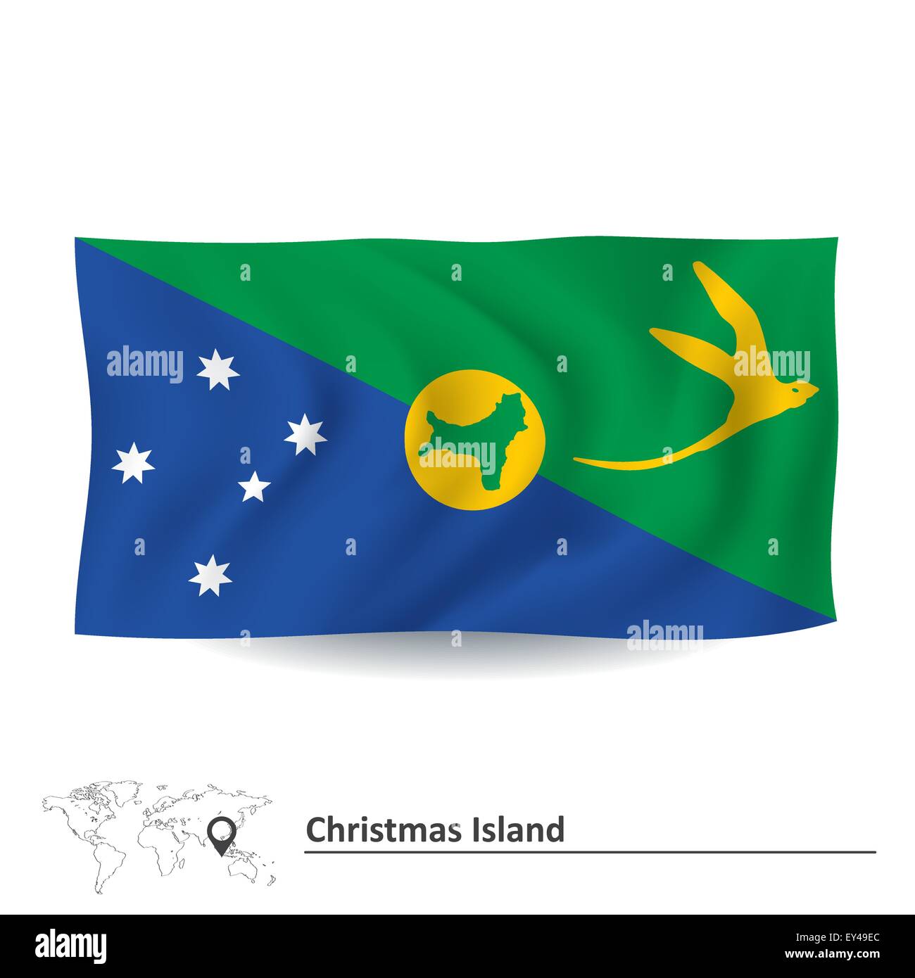 Flagge der Weihnachtsinsel - Vektor-illustration Stock Vektor
