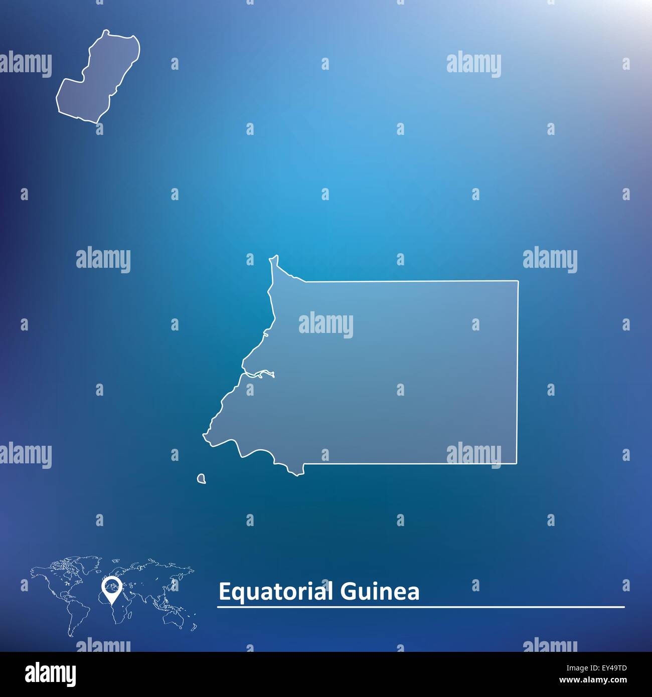 Karte von Äquatorial-Guinea - Vektor-illustration Stock-Vektorgrafik