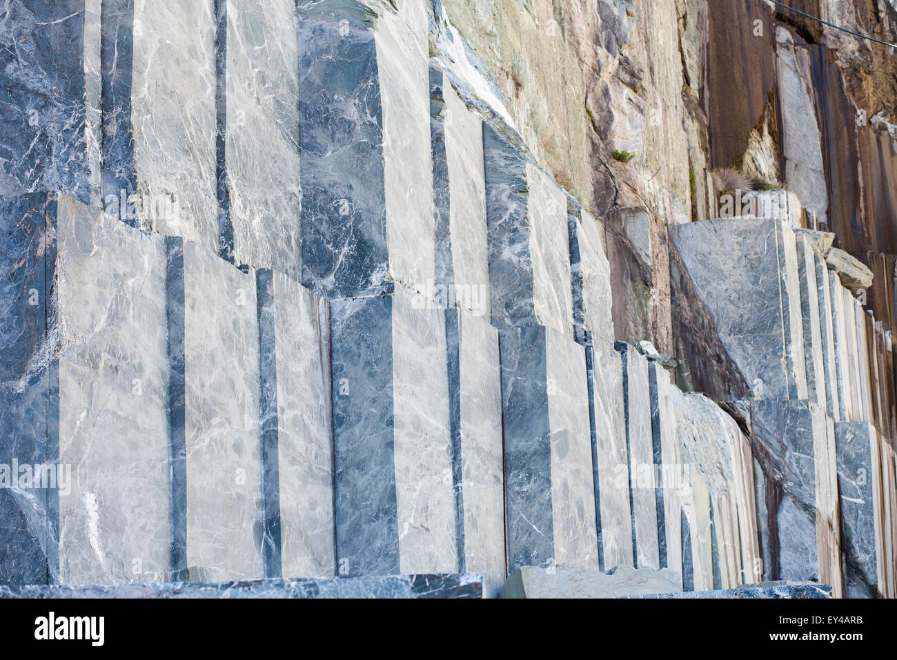 Bergbau Steinbruch bei Insel Tinos Griechenland Stockfoto