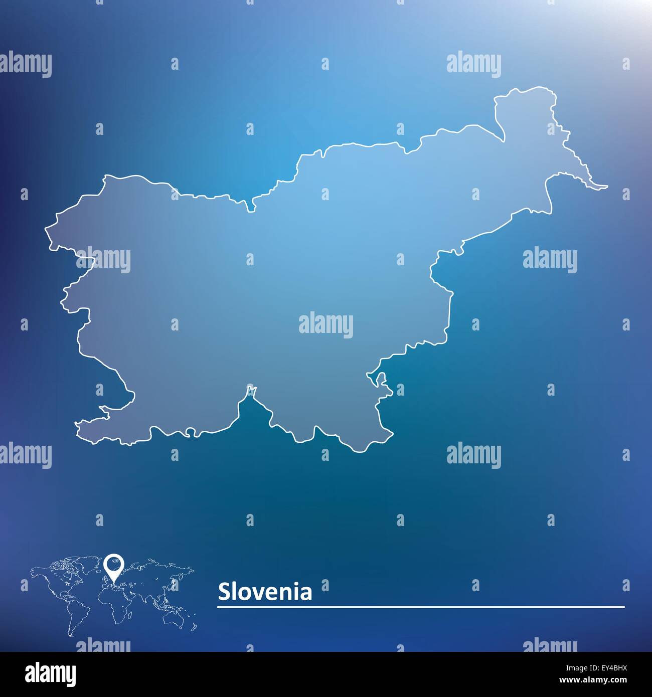 Landkarte von Slowenien Vektorillustration Alamy