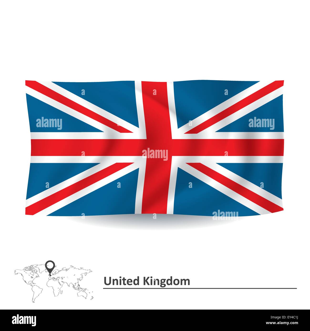 Flagge des Vereinigten Königreichs - Vektor-illustration Stock Vektor