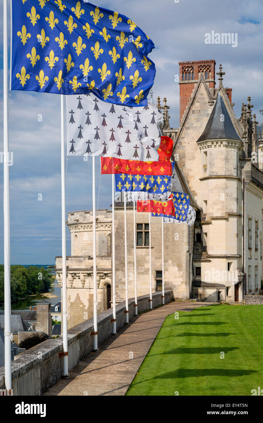 Chateau d ' Amboise, Amboise, Indre-et-Loire, Centre, Frankreich Stockfoto