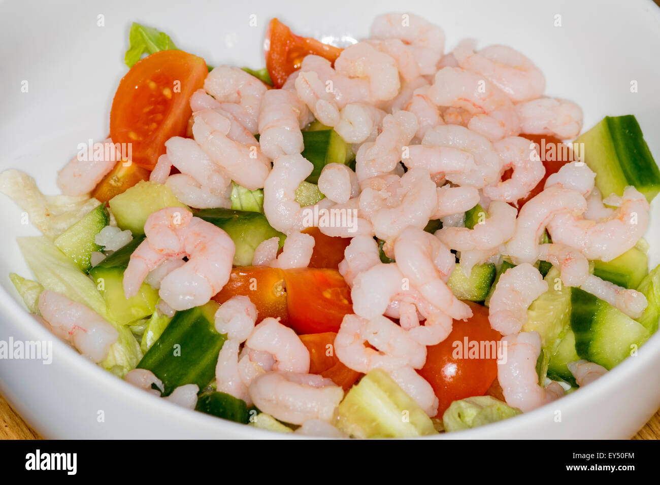 Shrimp cocktail Vorspeise mit Salat Stockfoto