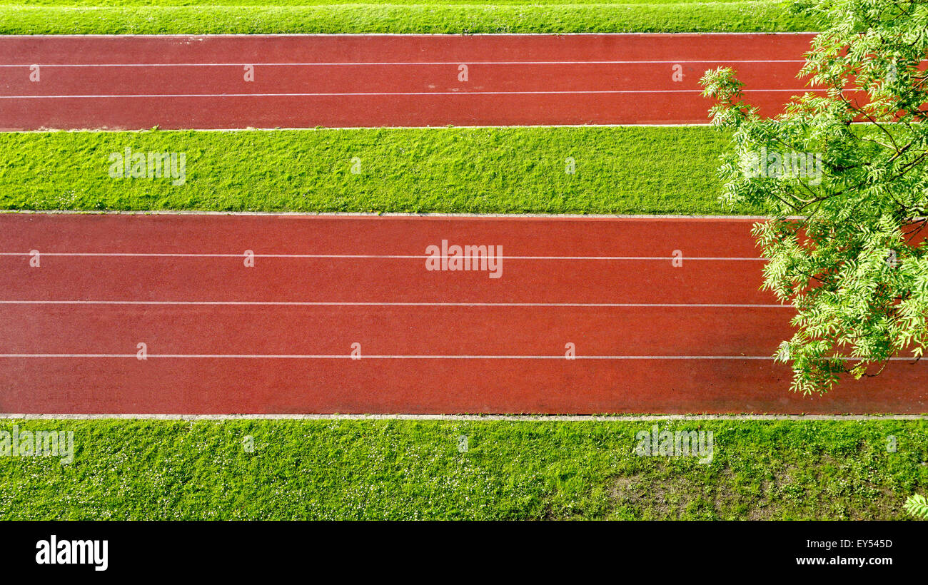 Laufen Leichtathletik und grass Stockfoto