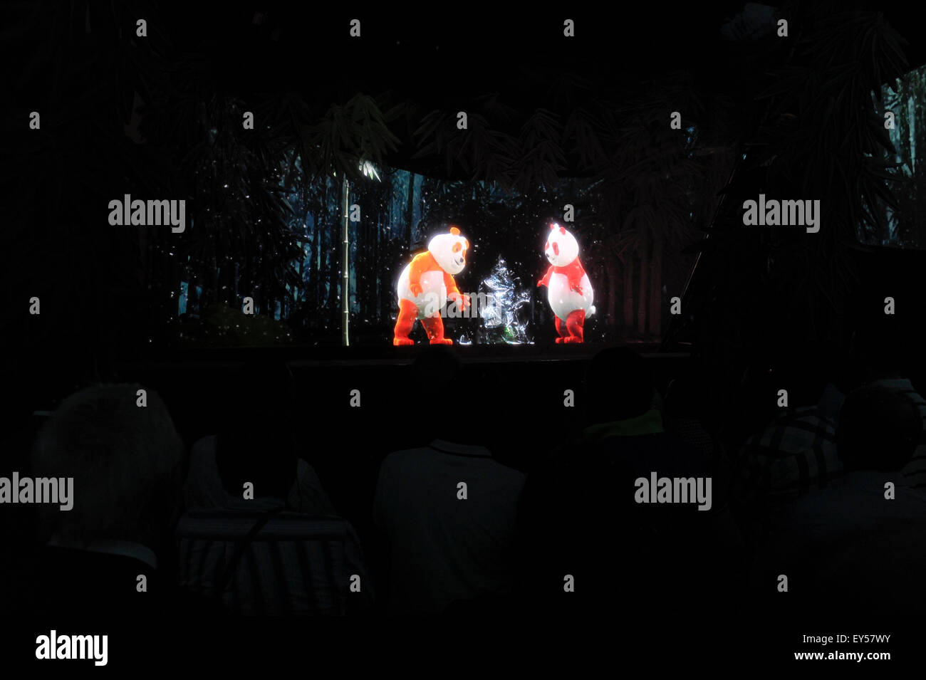 Italien Mailand Expo China Pavillon Corporat 2015, Architektur, Gebäude, Stadt, bunten, Bau, Europa, europäisch, Event, ev Stockfoto