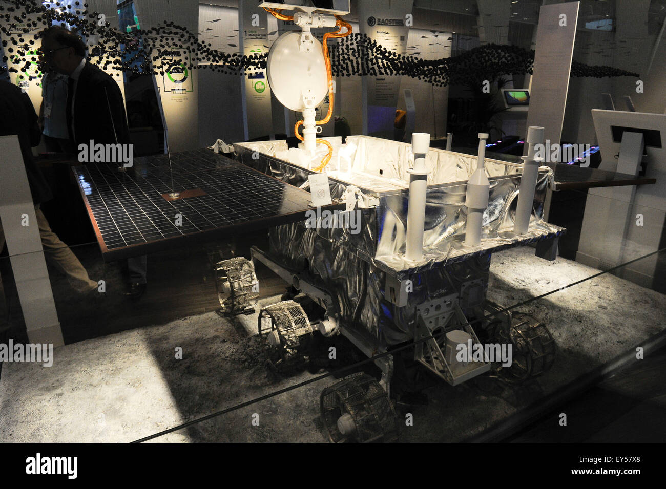 Italien Mailand Expo China Pavillon Corporat 2015, Architektur, Gebäude, Stadt, bunten, Bau, Europa, europäisch, Event, ev Stockfoto