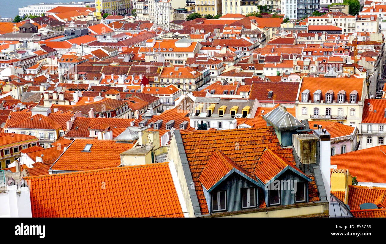 Landschaft von Burg st. Jorge Portugal Lissabon Stockfoto