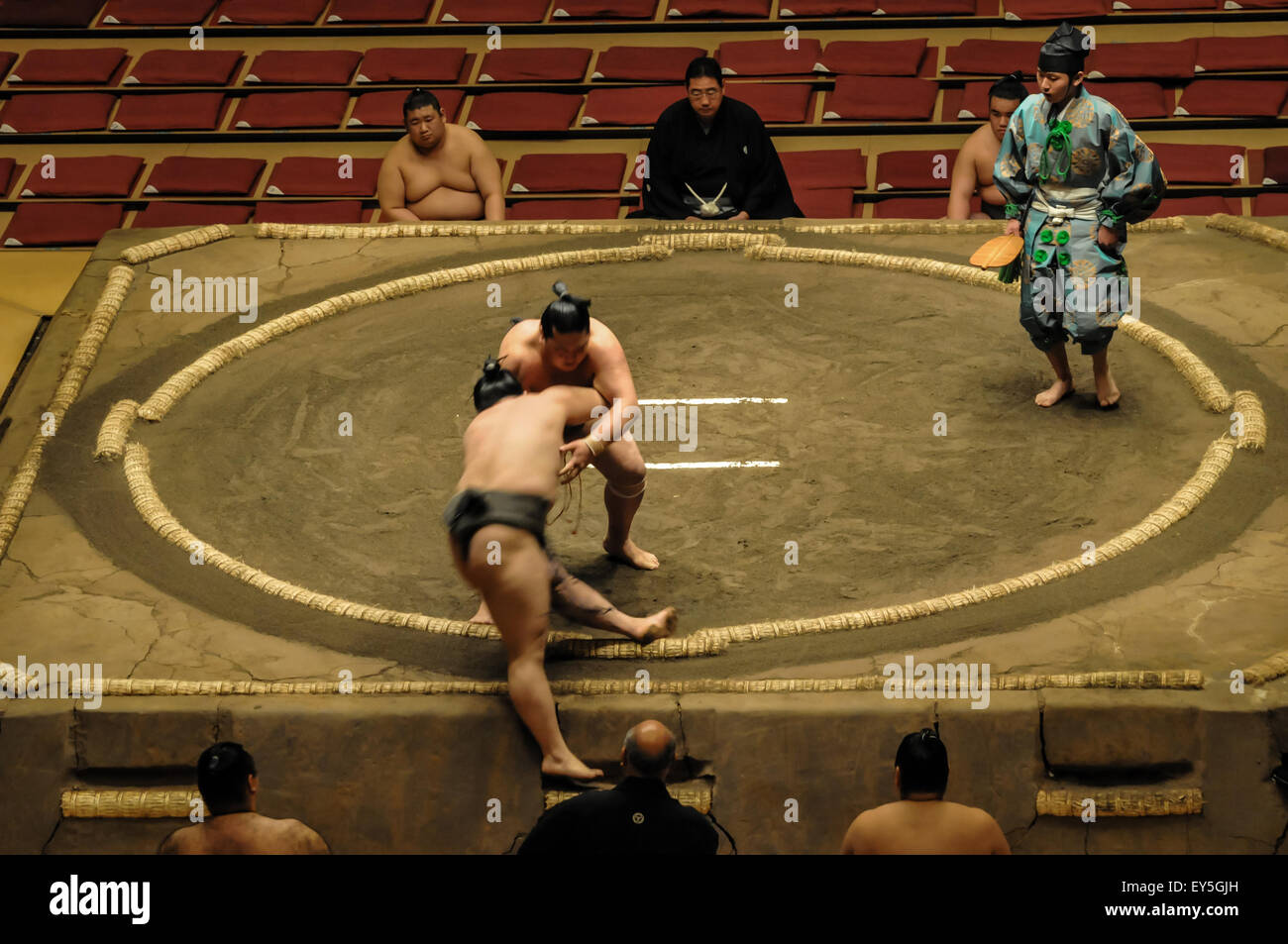 Ringer in der Grand Sumo-Turnier in Tokio Stockfoto