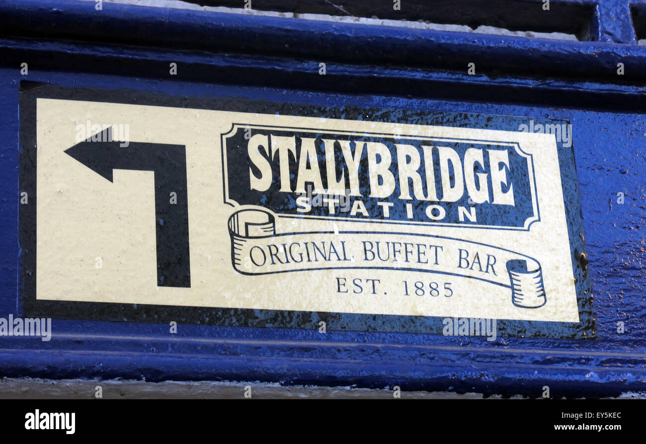 Stalybridge Station Original Buffet Bar, est 1885, Transpennine Aletrail, Tameside, Greater Manchester, England, UK Stockfoto