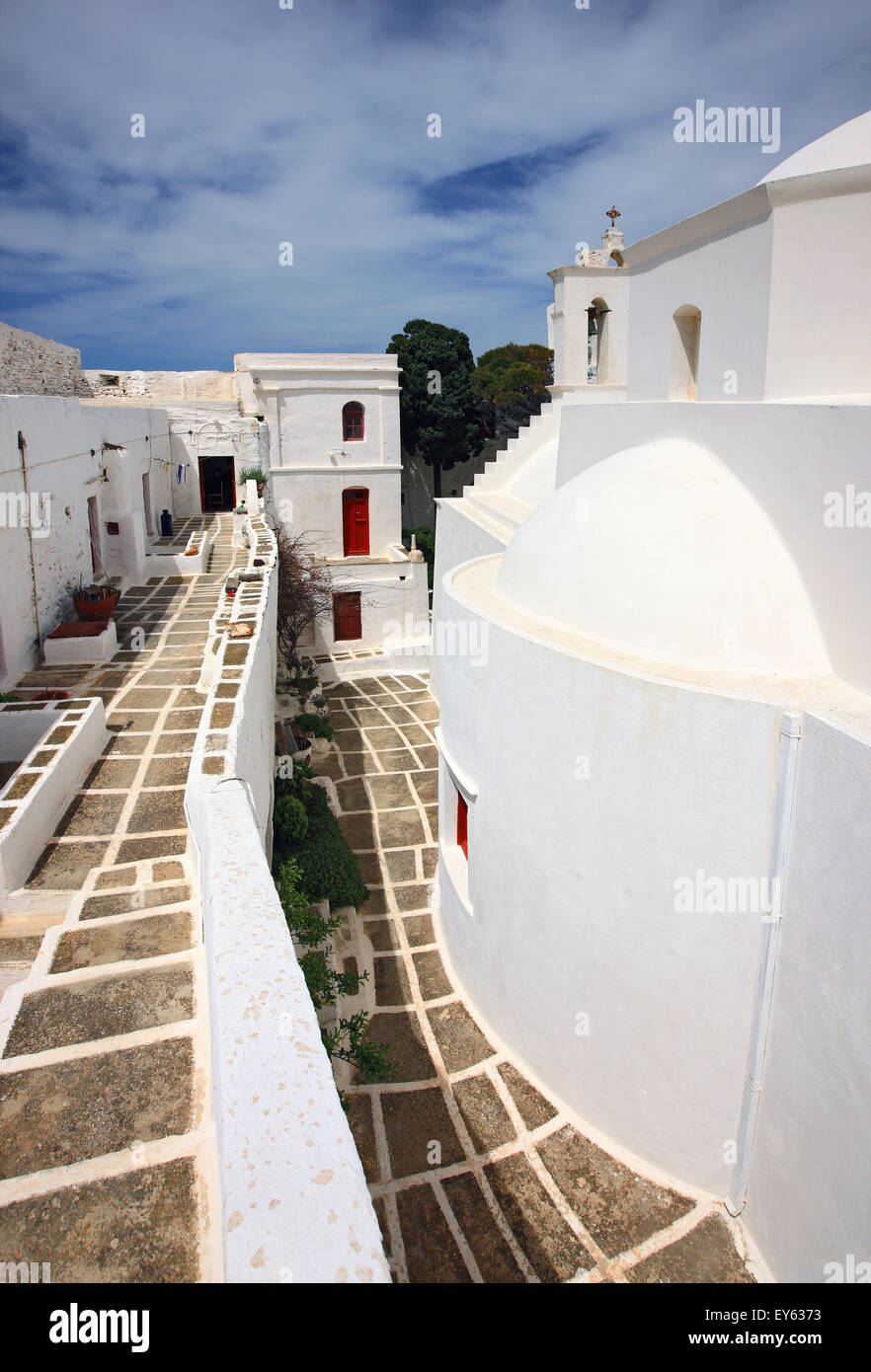 Die "Castlemonastery" des Taxiarches, Serifos Insel, Kykladen, Ägäis, Griechenland Stockfoto