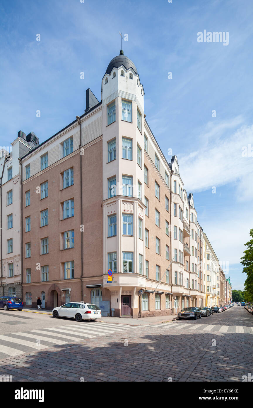 Schöne Gebäude in Helsinki, Finnland Stockfoto