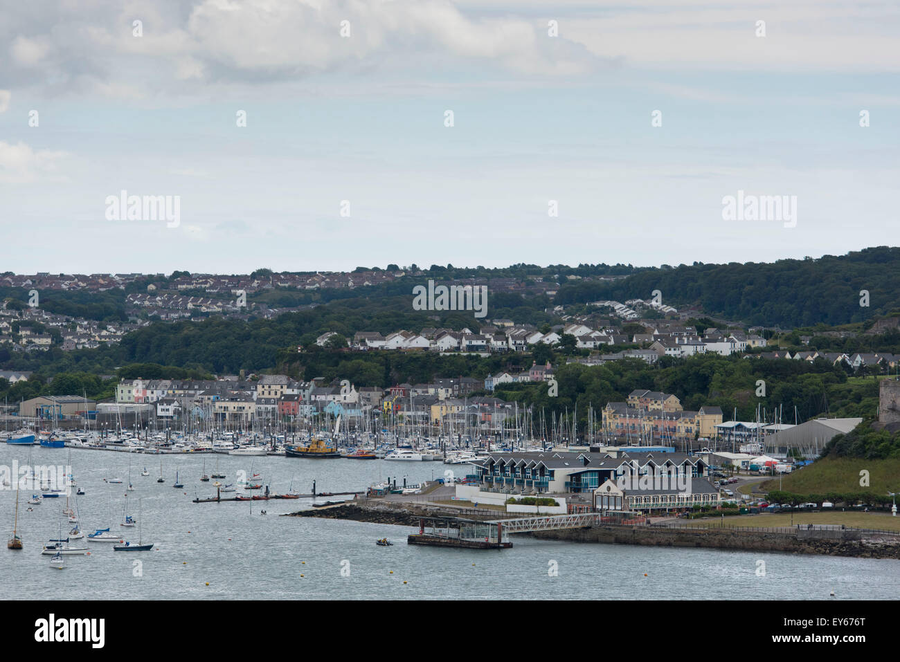 Einen Überblick über den Hafen von Plymouth in Plymouth, England. Stockfoto