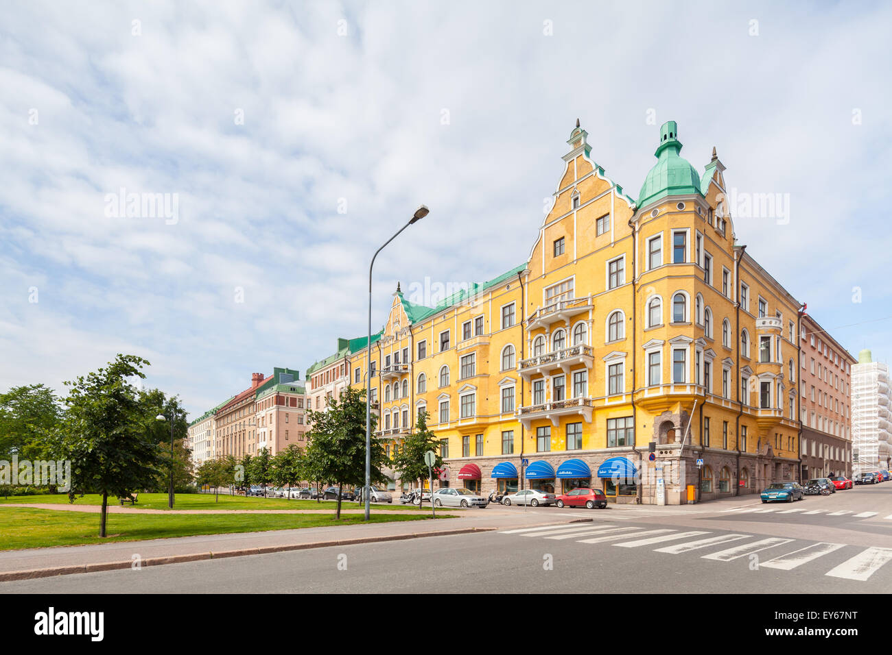 Schöne Gebäude in Helsinki, Finnland Stockfoto