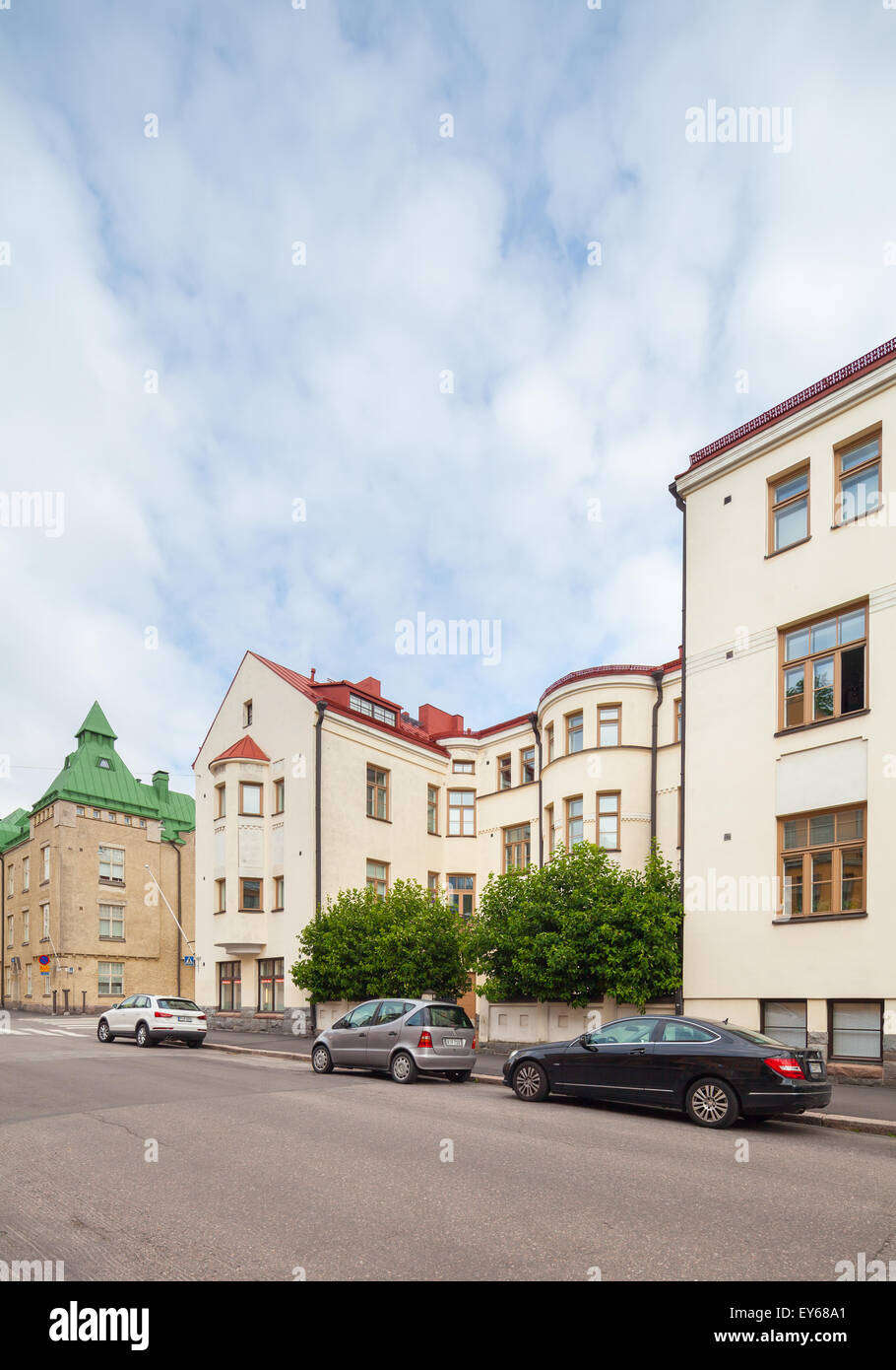 Schöne Gebäude in Helsinki, Finnland Stockfoto