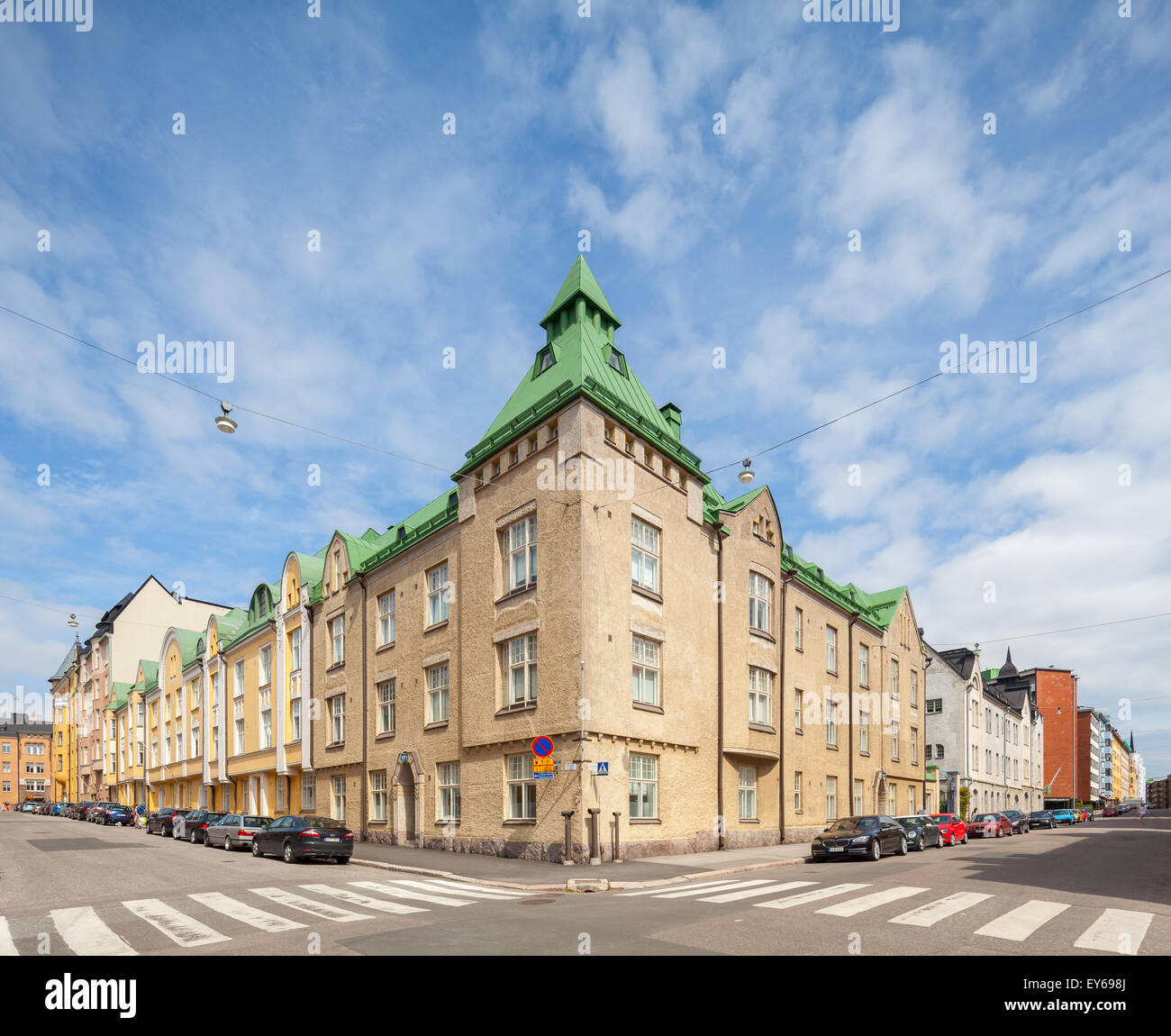 Schöne Gebäude in Helsinki, Finnland Stockfoto
