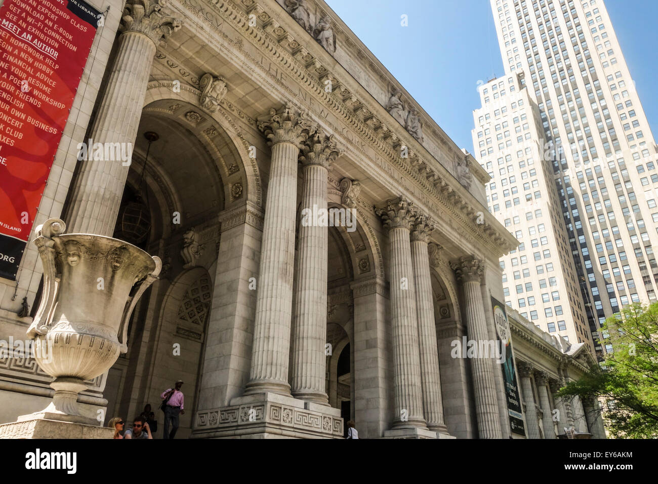 Main entrance New York Public Library, NYPL, New York City, Manhattan, USA Stockfoto