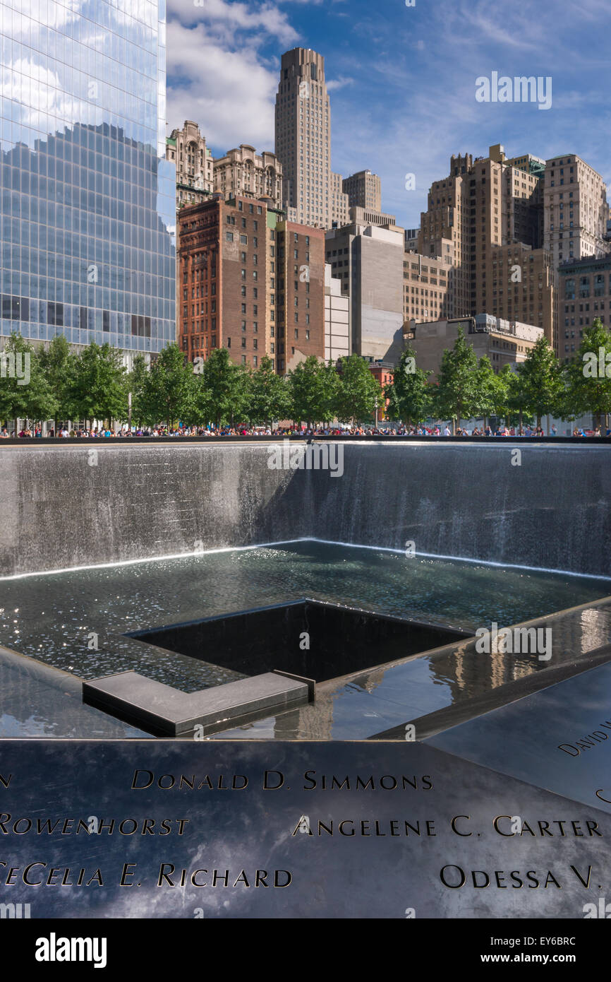 Ground Zero - die 09:11 Memorial Stockfoto