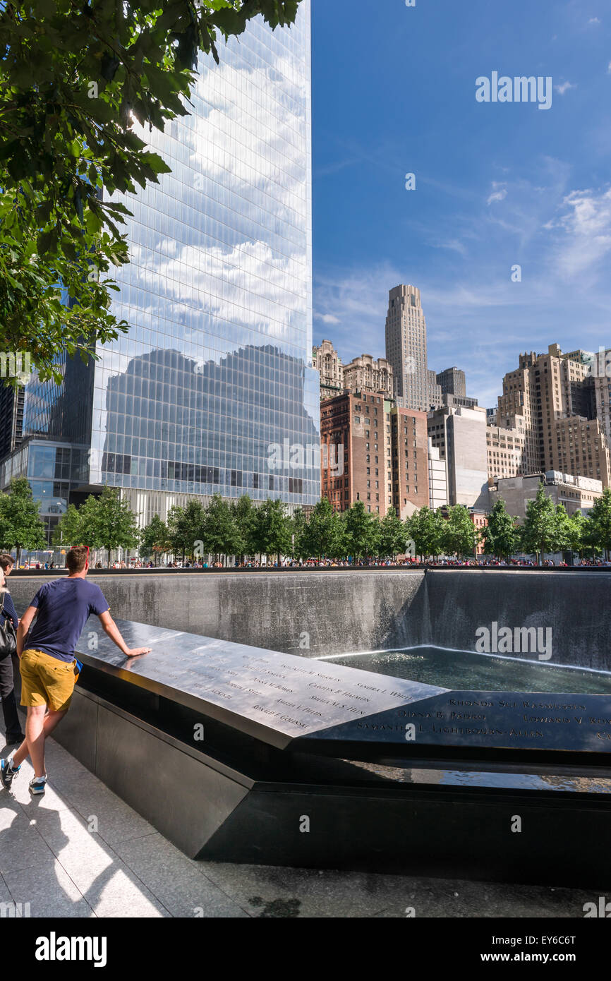 Ground Zero - die 09:11 Memorial Stockfoto