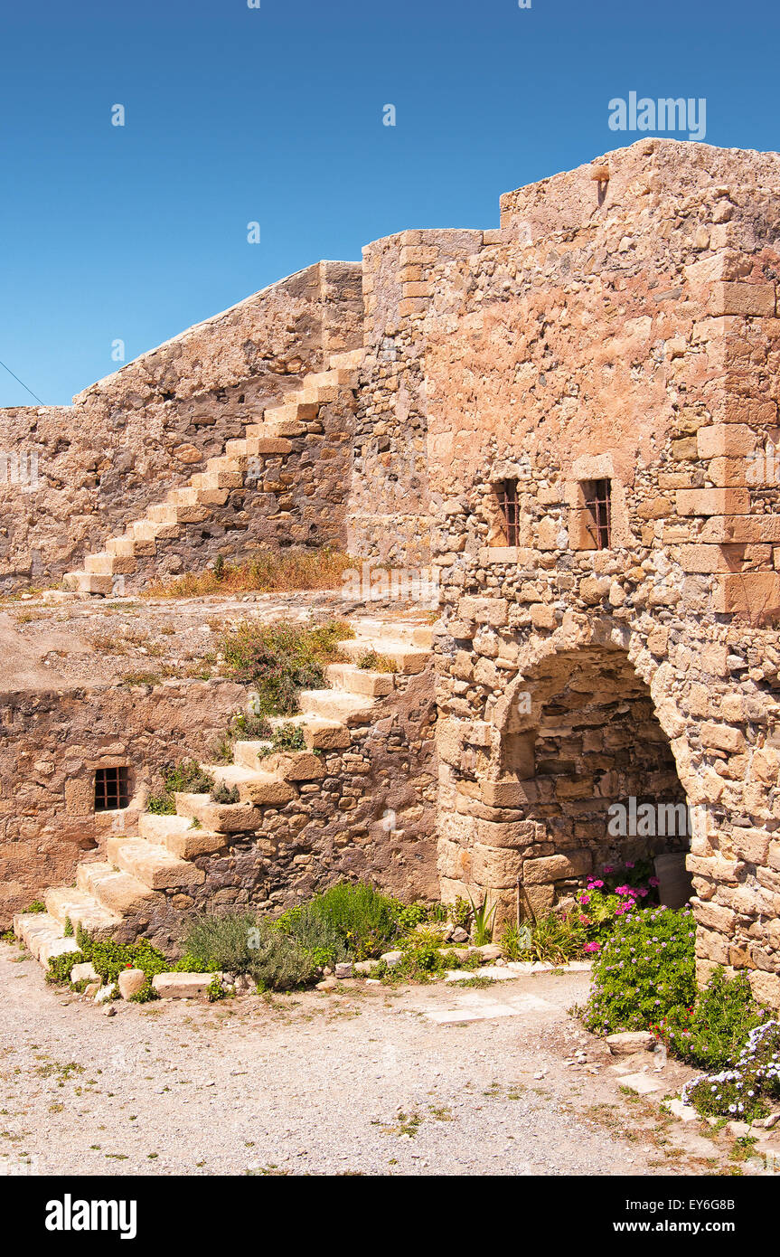 Das Fort von Lerapetra wurde gebaut, um den Hafen und die Stadt schützen einige Zeit im 13. Jahrhundert von den Venezianern. Stockfoto