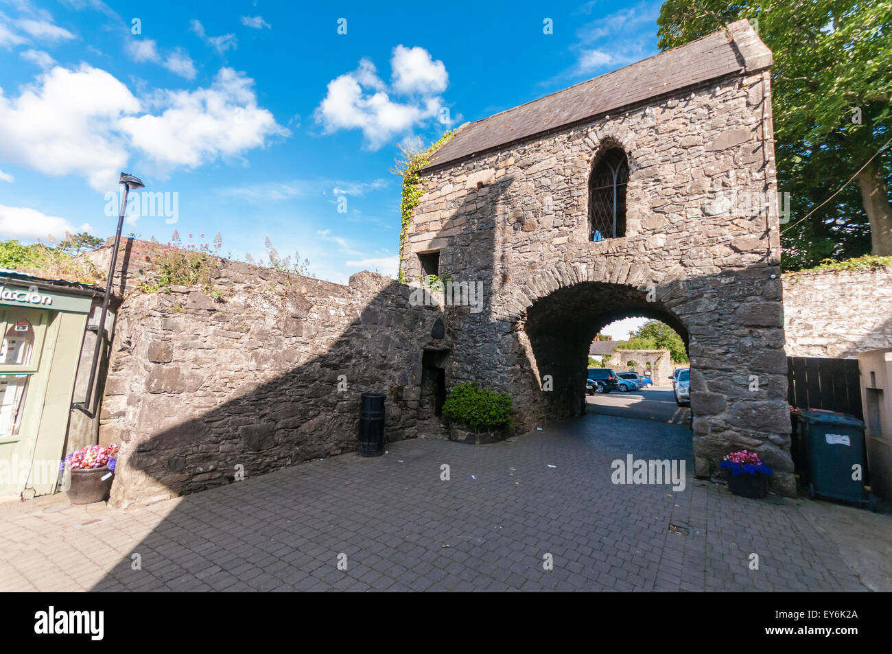 Das Stadttor, Carlingford, Irland Stockfoto