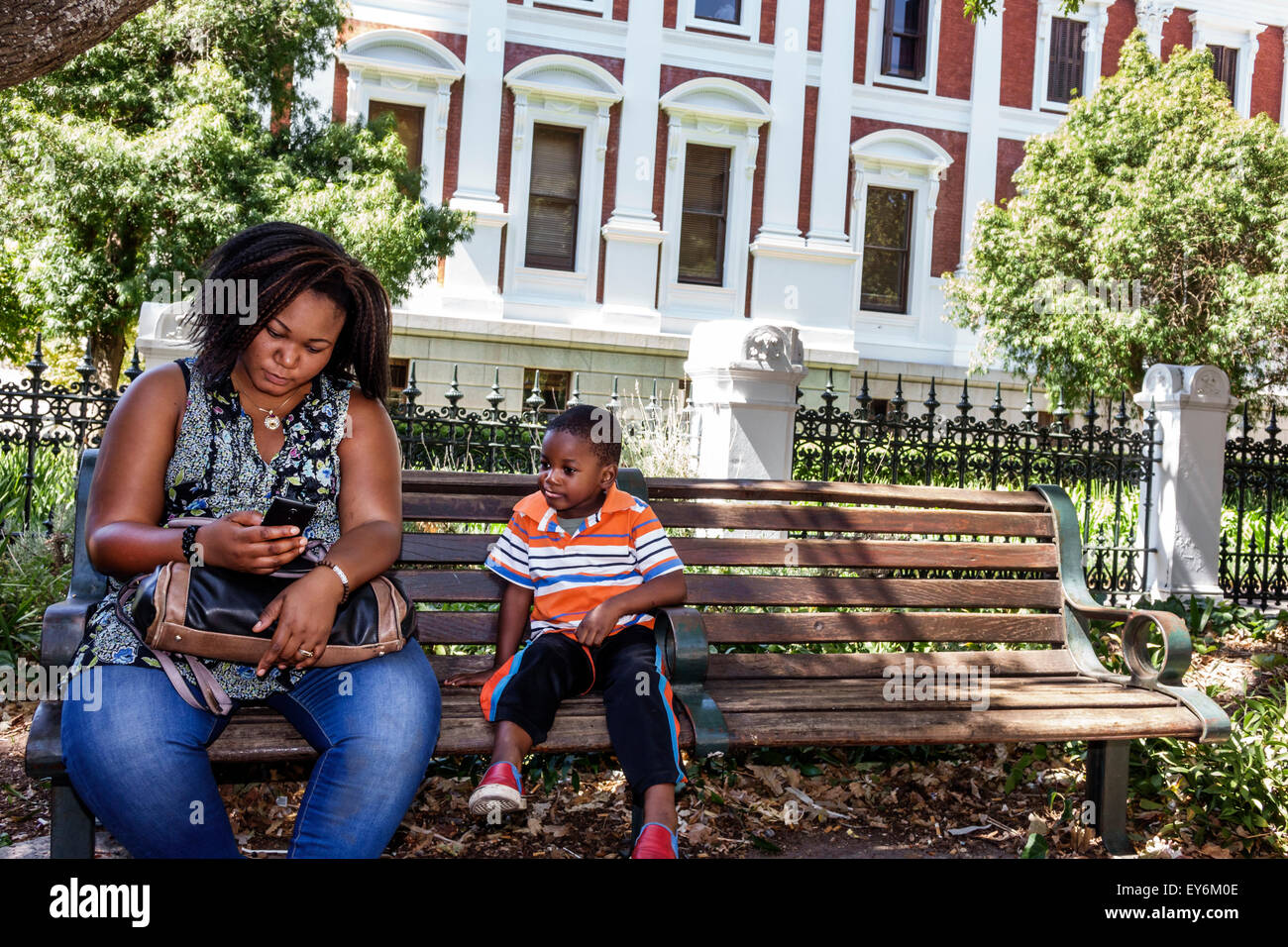 Kapstadt Südafrika,Afrika,Stadtzentrum,Zentrum,Government Avenue,Garten des Unternehmens,öffentlicher Park,Schwarze Afrikanische Afrikanische Afrikanische Afrikanische Minderheit,adu Stockfoto