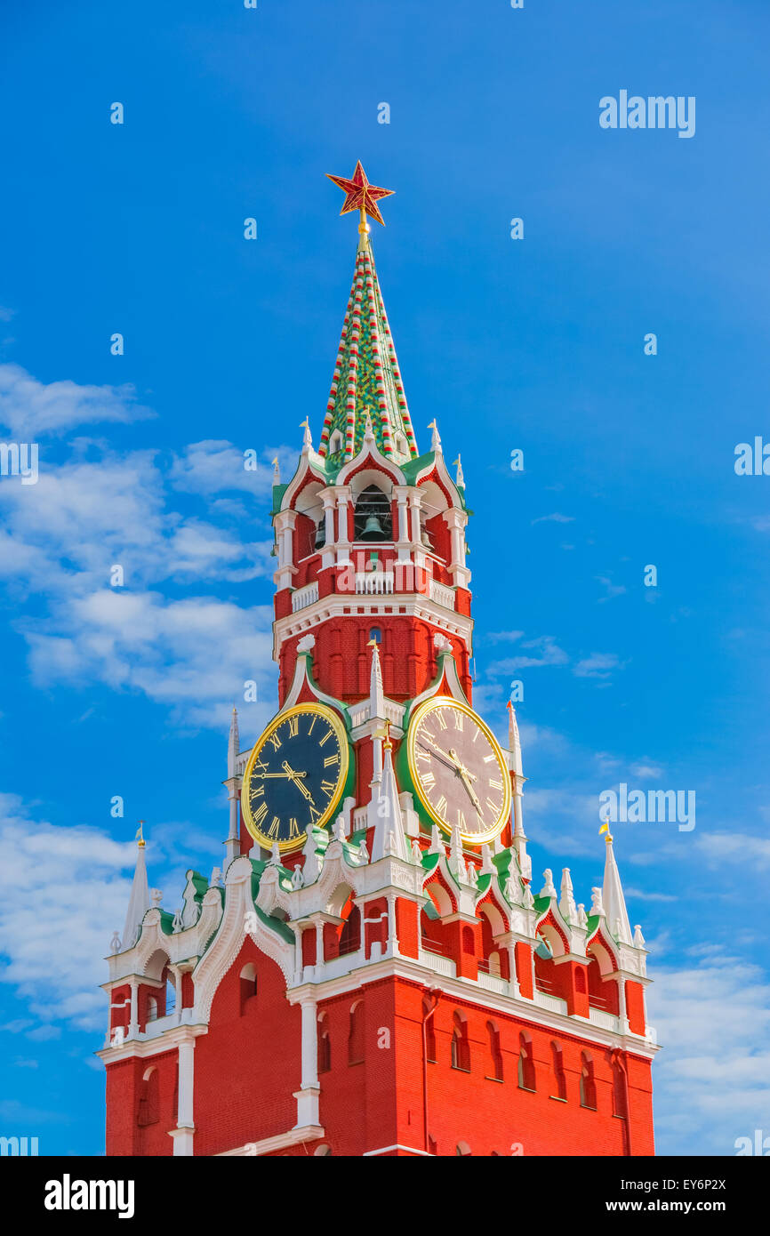 Spasskaja Turm des Moskauer Kreml, Russland Stockfoto