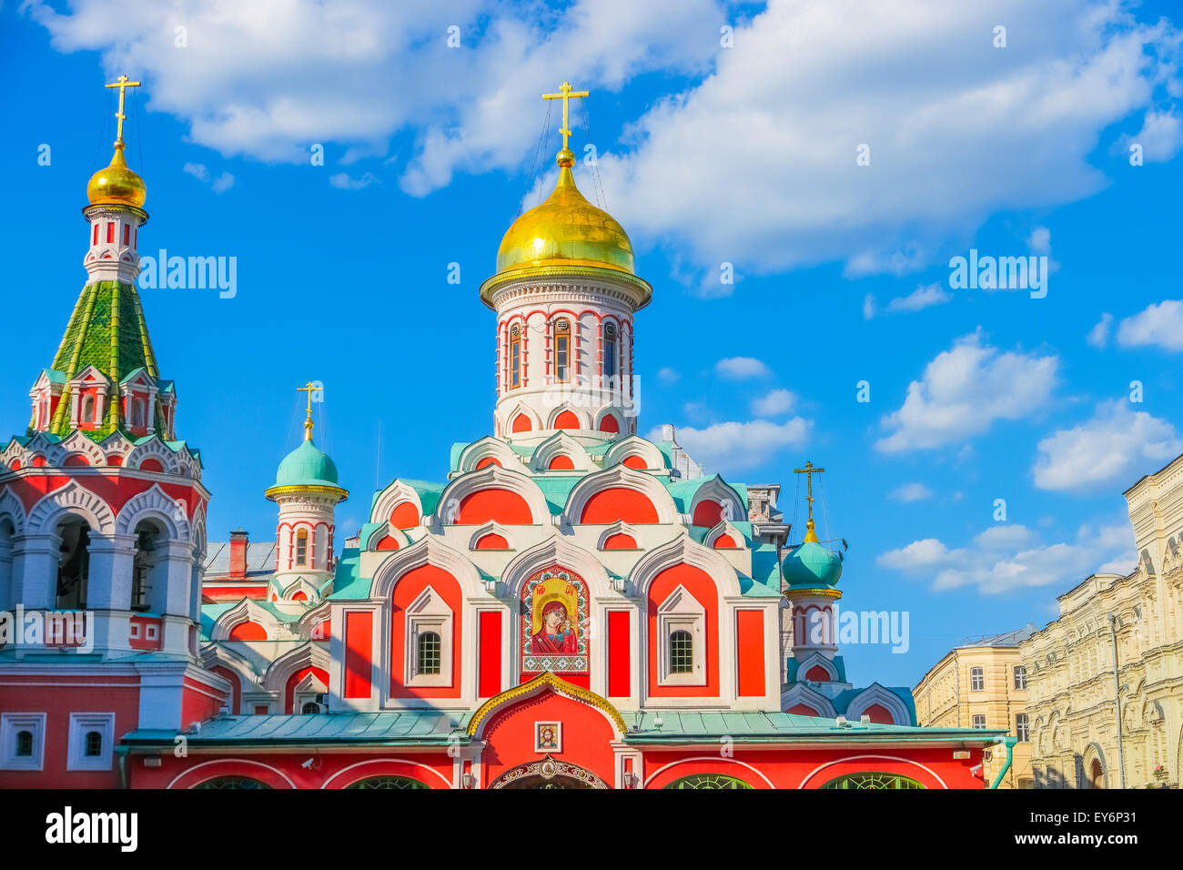 Orthodoxe Kirche Kasaner Kathedrale am Roten Platz in Moskau Stockfoto
