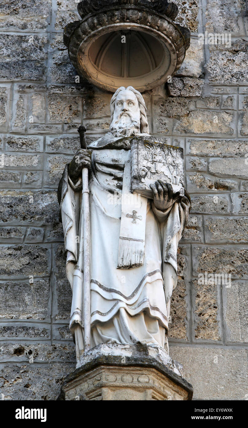 Statue des Heiligen, Basilika Mariä Himmelfahrt der Jungfrau Maria in Marija Bistrica, Kroatien, am 26. Oktober 2013 Stockfoto