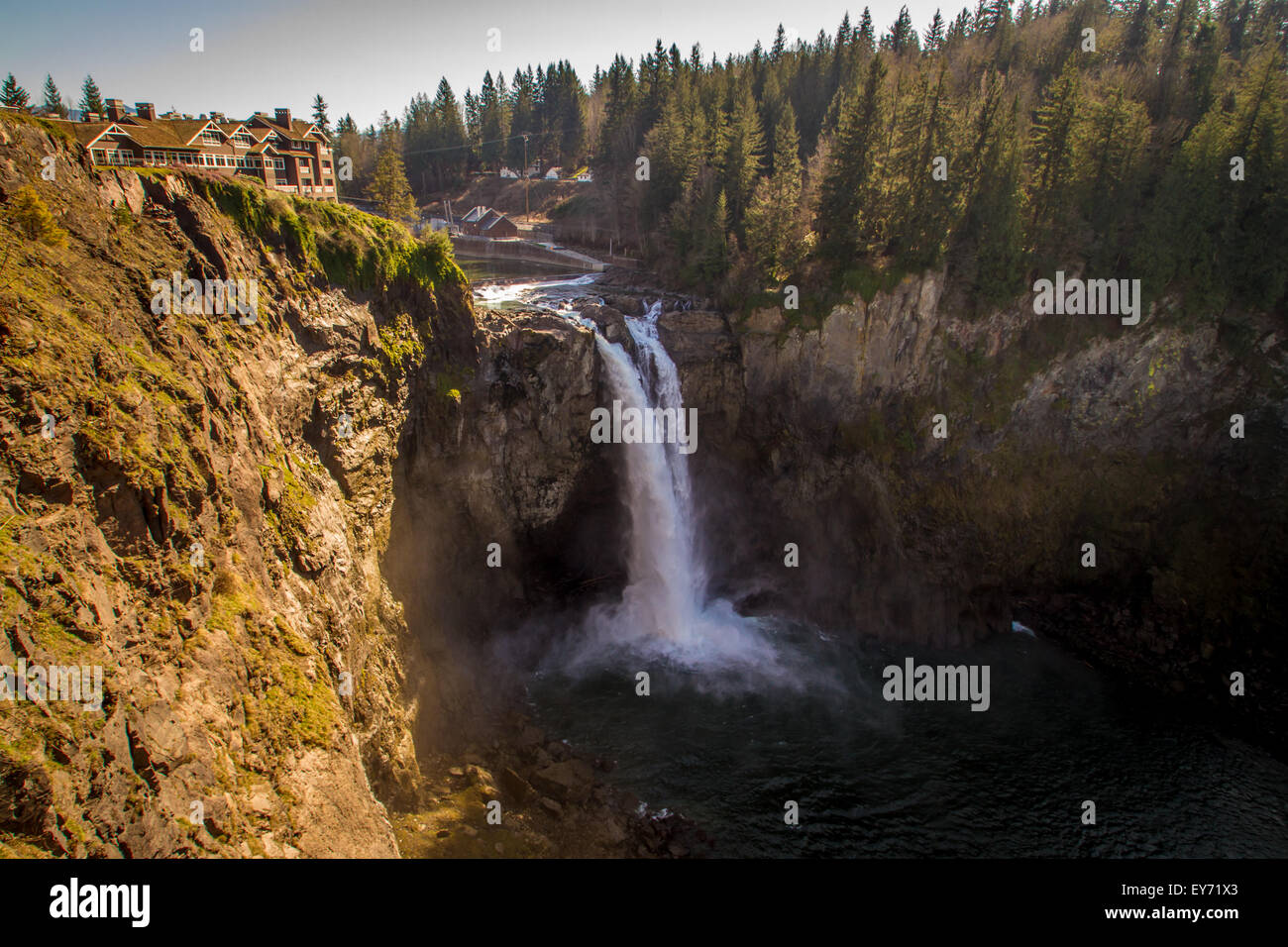 Snoqualmie Falls im US-Bundesstaat Washington Stockfoto