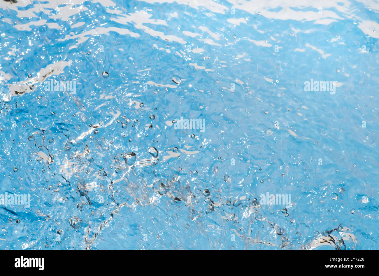 blaue azurblaues Wasser Hintergrundtextur Stockfoto