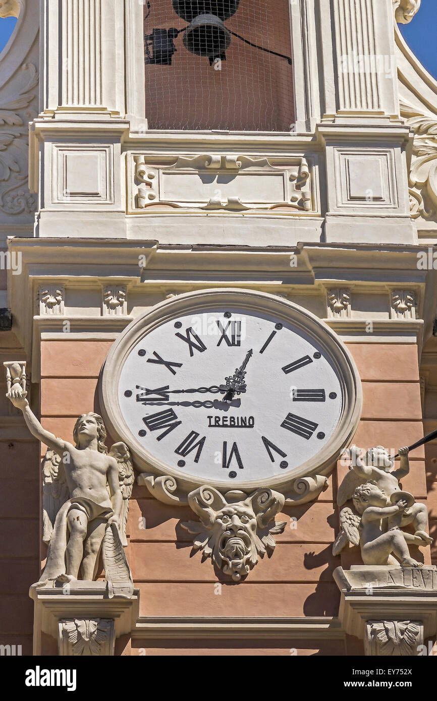 Palazzo Doria Tursi Palast Uhr Genua Italien Stockfoto