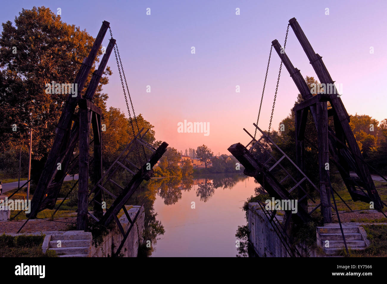 Langlois-Brücke (Van-Gogh-Brücke), Arles, Bouches du Rhone, Provence, Frankreich Stockfoto