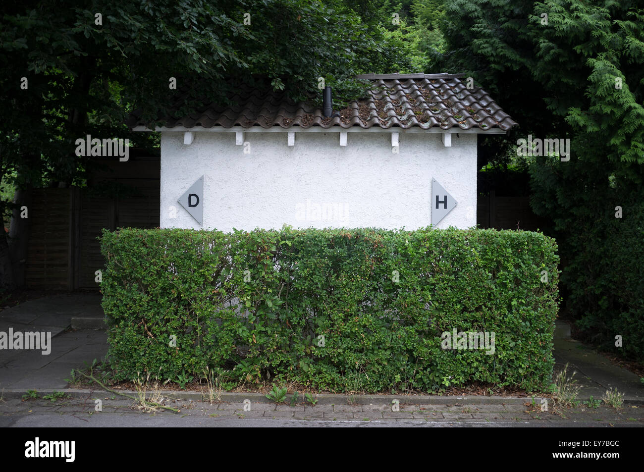 Öffentliche Toiletten, Herdecke, Nordrhein-Westfalen, Deutschland. Stockfoto