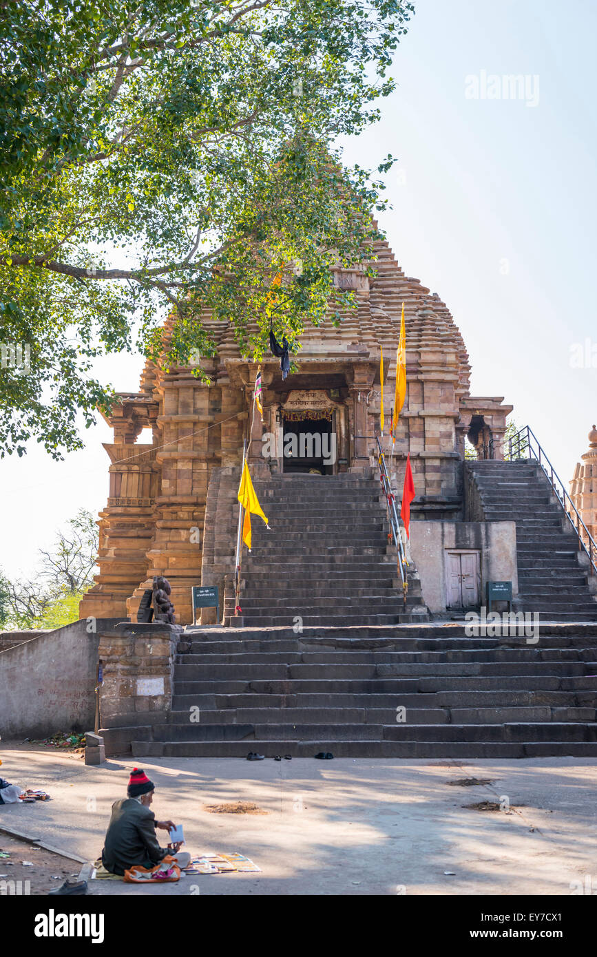 Hindu-Tempel in Khajuraho, Madhya Pradesh, Indien Stockfoto