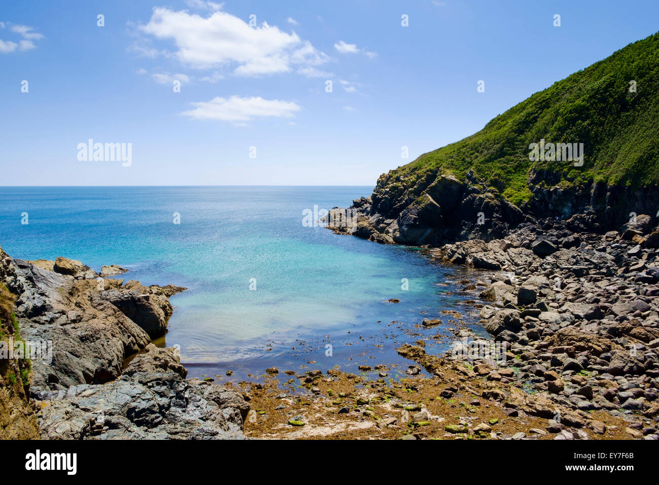 Kleine Bucht bei Cadgwith, Lizard Halbinsel, Cornwall, England, UK Stockfoto