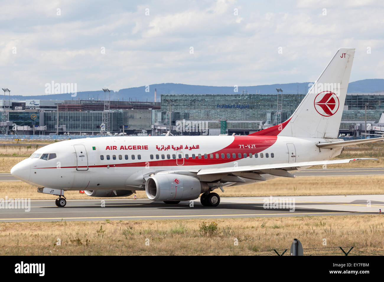 Air Algerie Boeing 737 Next Gen am Frankfurter Flughafen Stockfoto