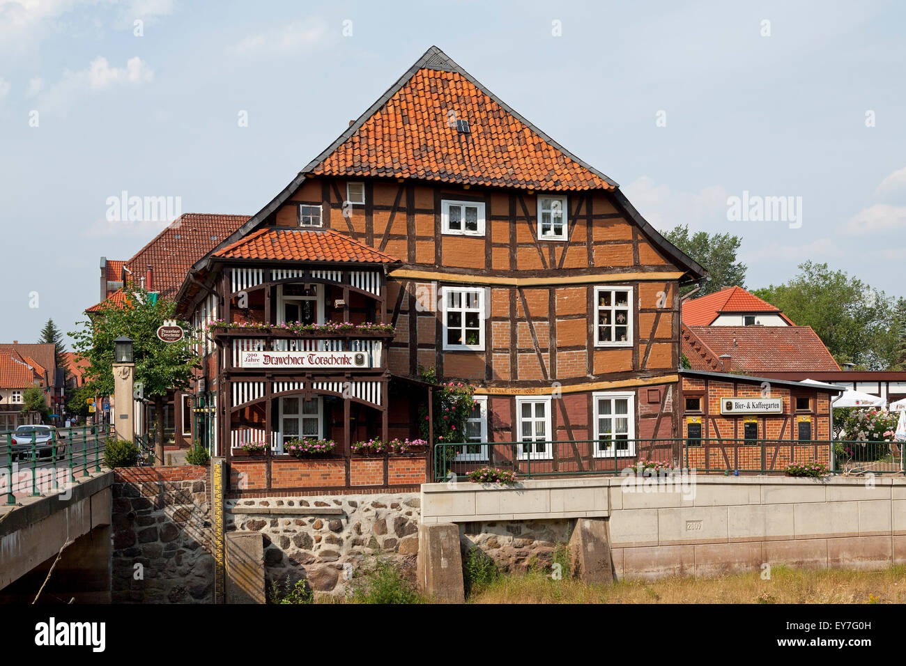 Holzhaus, Hitzacker, Niedersachsen, Deutschland Stockfoto
