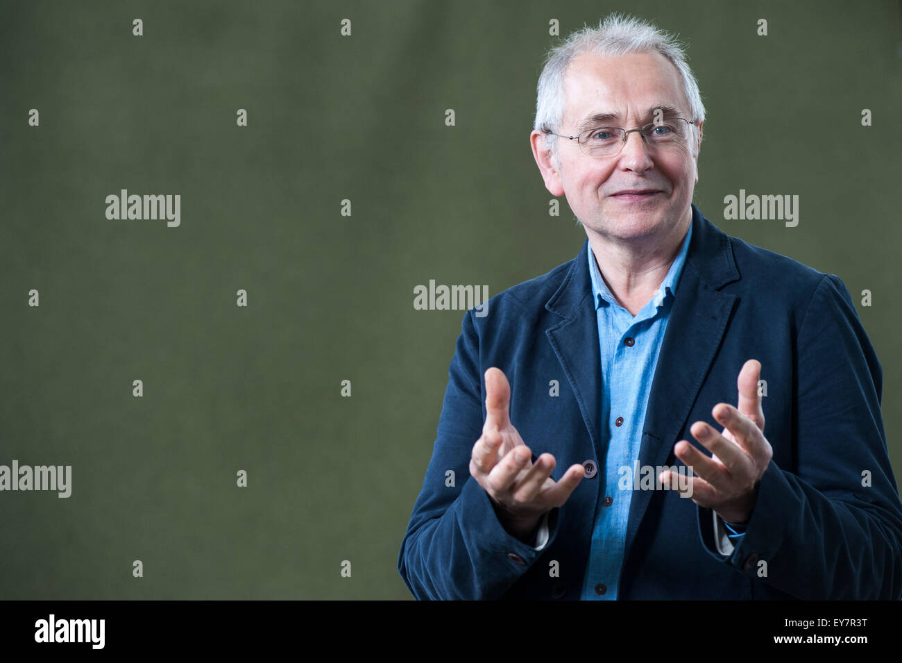 Andrew Whitley, führende Autorität auf Bio Backen und Fragen, die an das Edinburgh International Book Festival Stockfoto