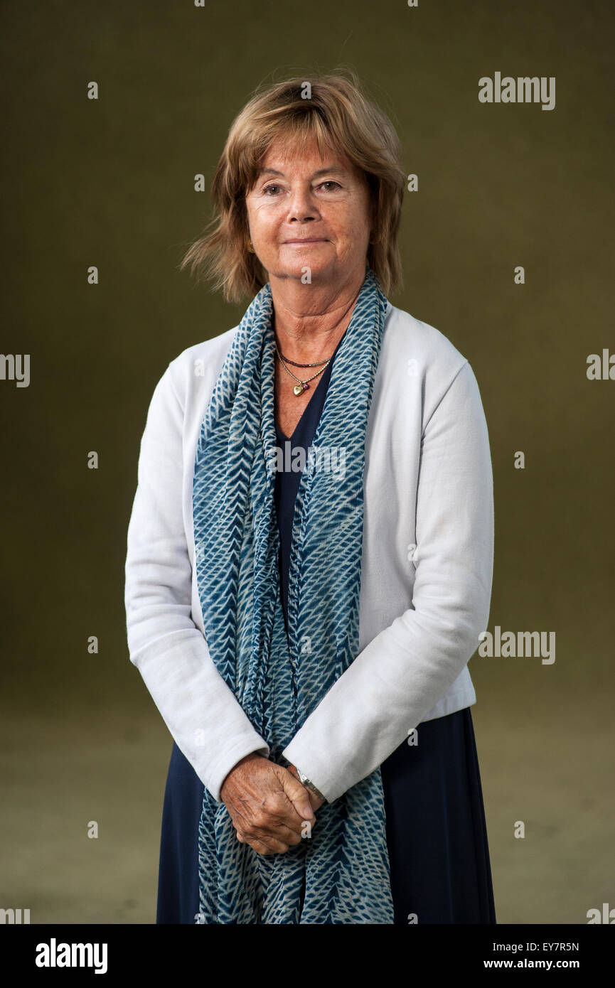 Schriftsteller und Historiker, Caroline Moorehead, erscheinen auf dem Edinburgh International Book Festival. Stockfoto