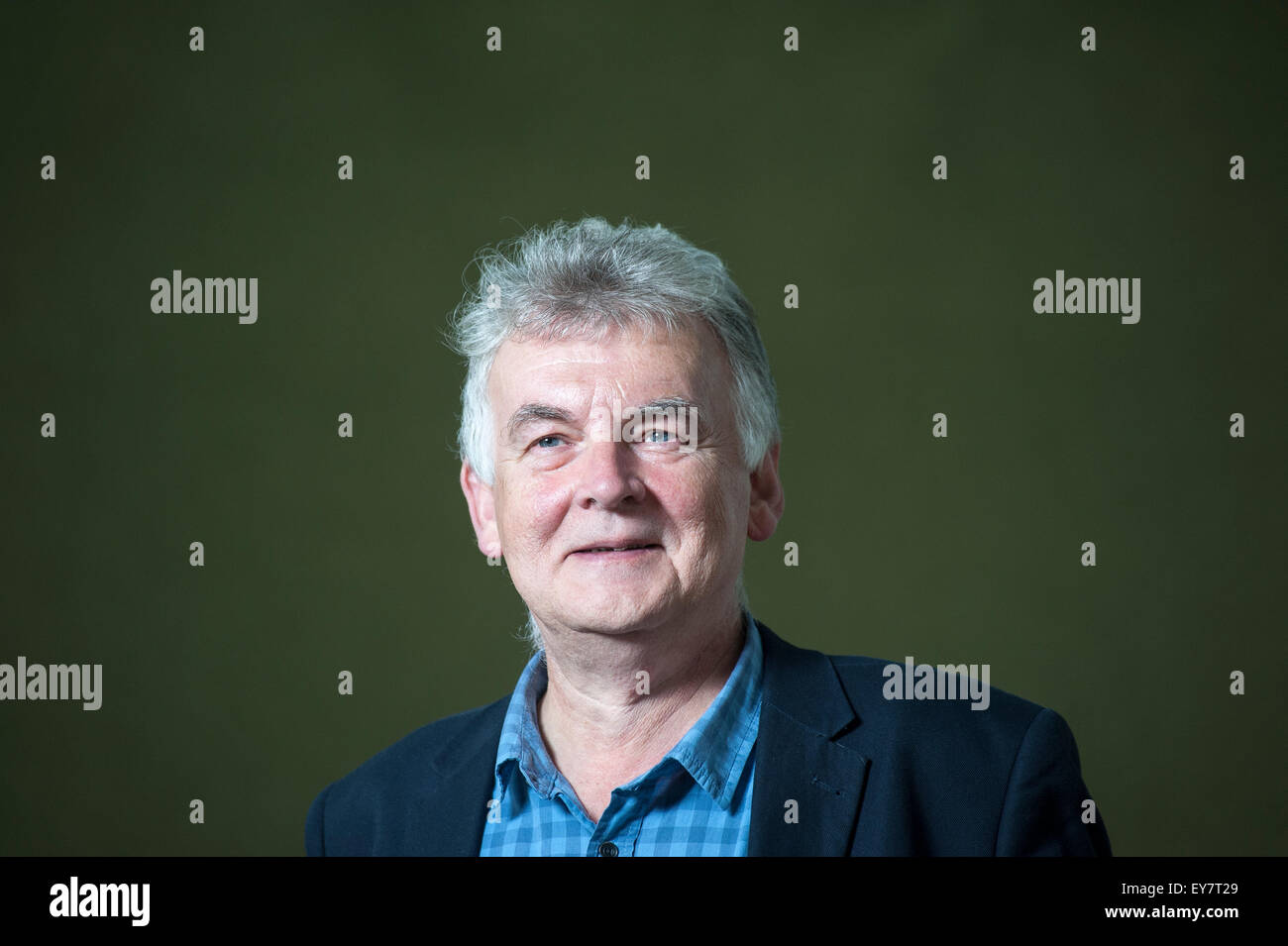 Schottische Science-Fiction-Schriftsteller, Ken MacLeod, erscheinen auf dem Edinburgh International Book Festival. Stockfoto