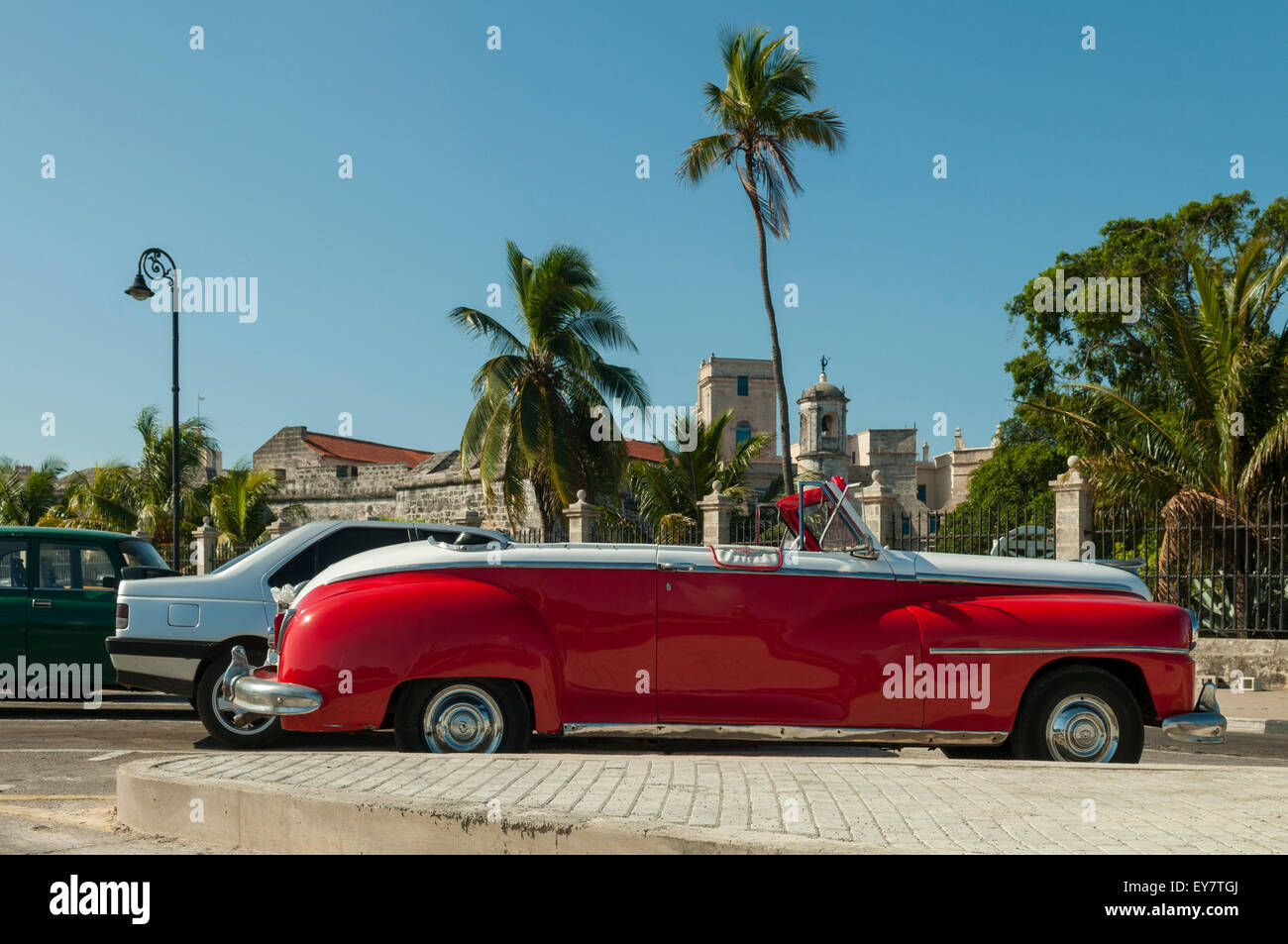 Alten Cabrio, Havanna, Kuba Stockfoto