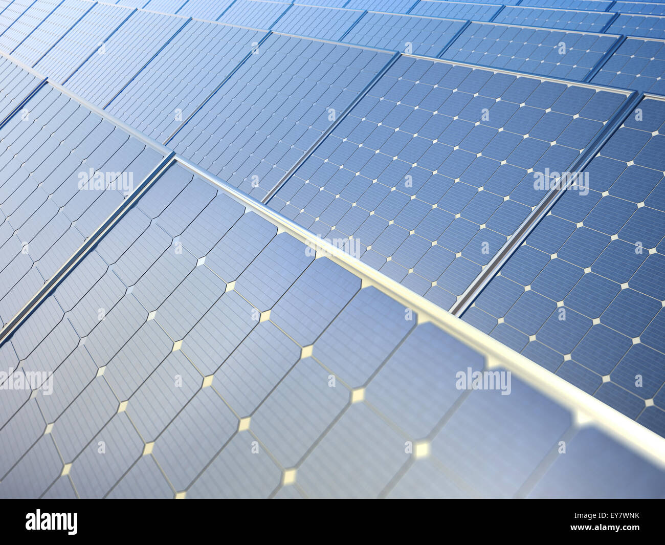Reihe von solar-Photovoltaik-Panels - erneuerbare Energie-Konzept Stockfoto