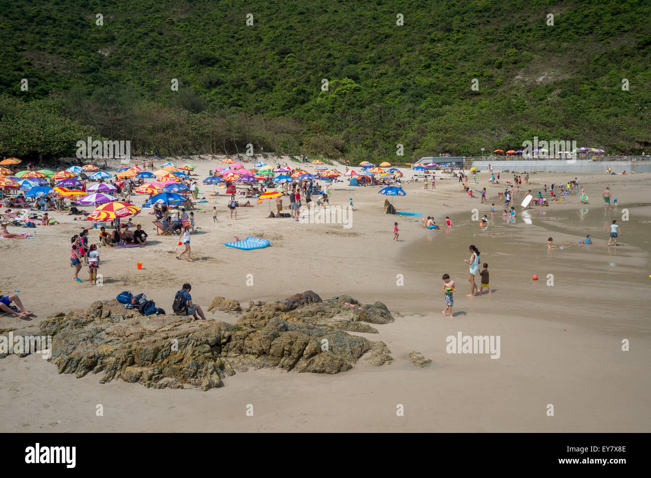 Big Wave Bay Beach, Shek O, Hong Kong Stockfoto