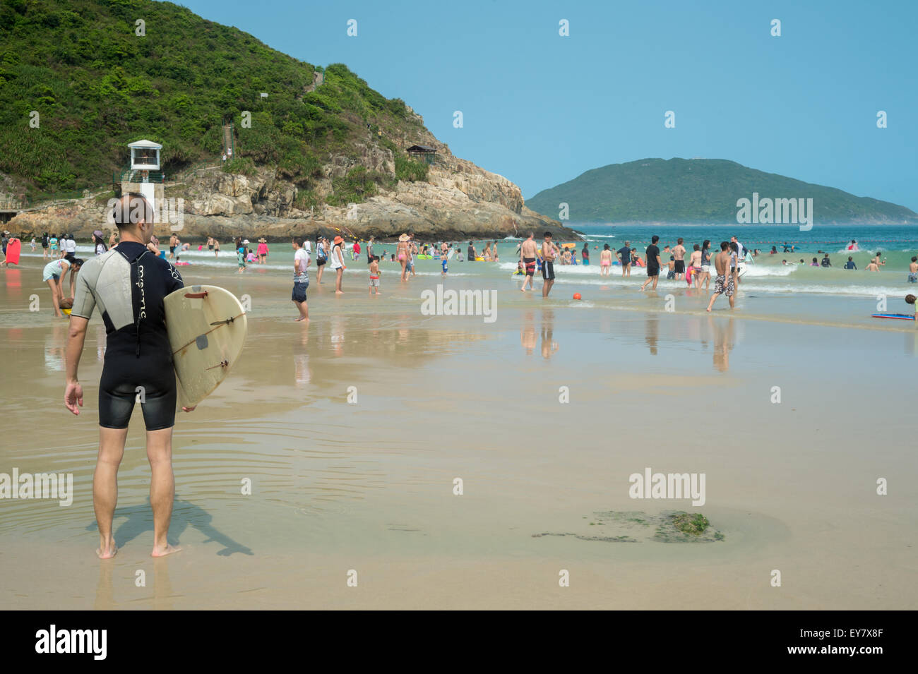 Big Wave Bay Beach, Shek O, Hong Kong Stockfoto