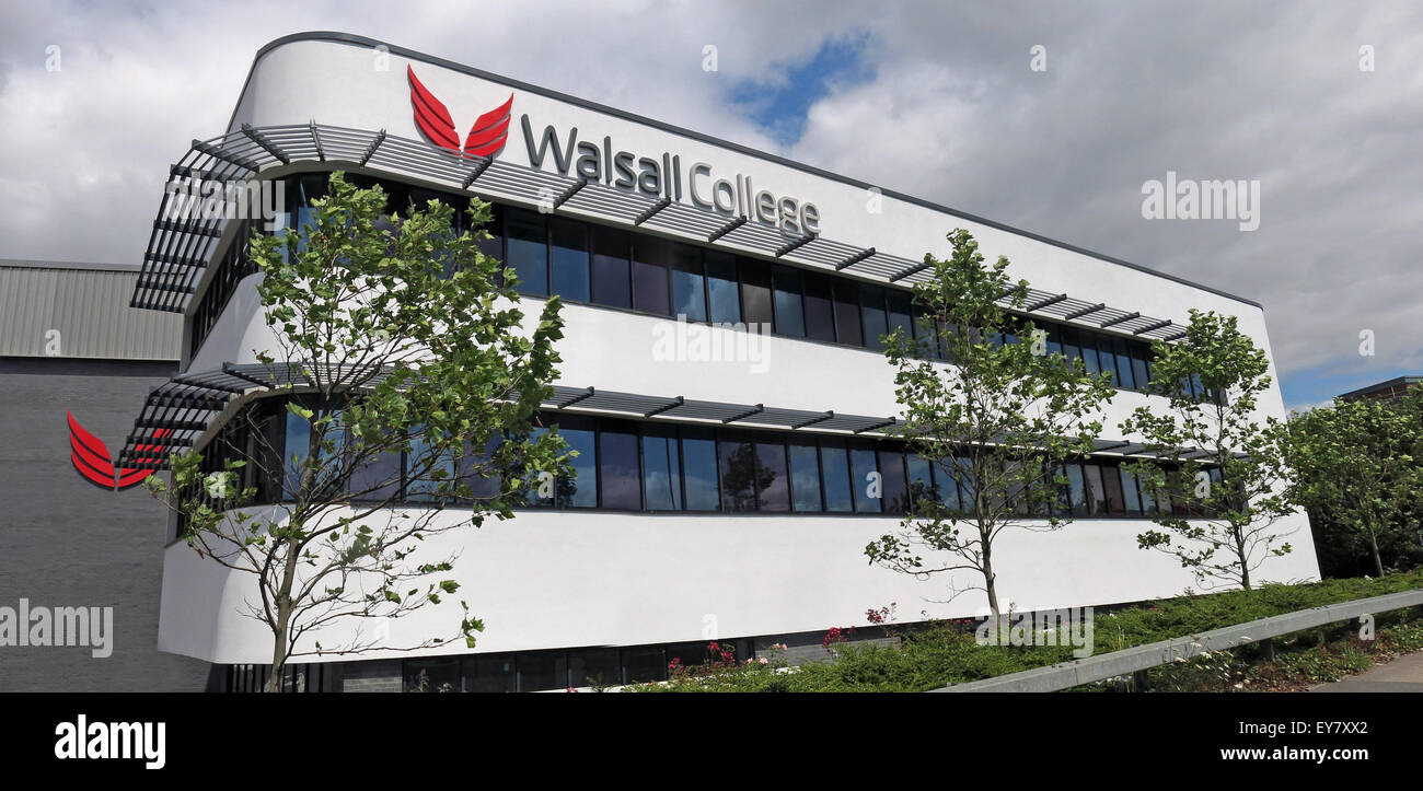 Walsall College-Neubau, West Midlands, England, UK - Wide Shot Stockfoto