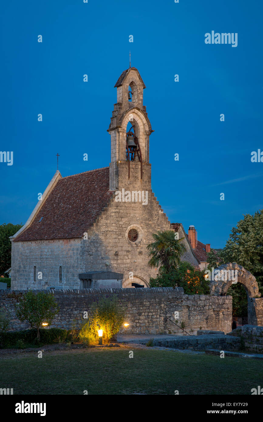 12. Jahrhundert hospitalet Kirche und ehemaliges Hospital für die Pilger, Rocamadour, midi-Pyrenäen, Frankreich Stockfoto