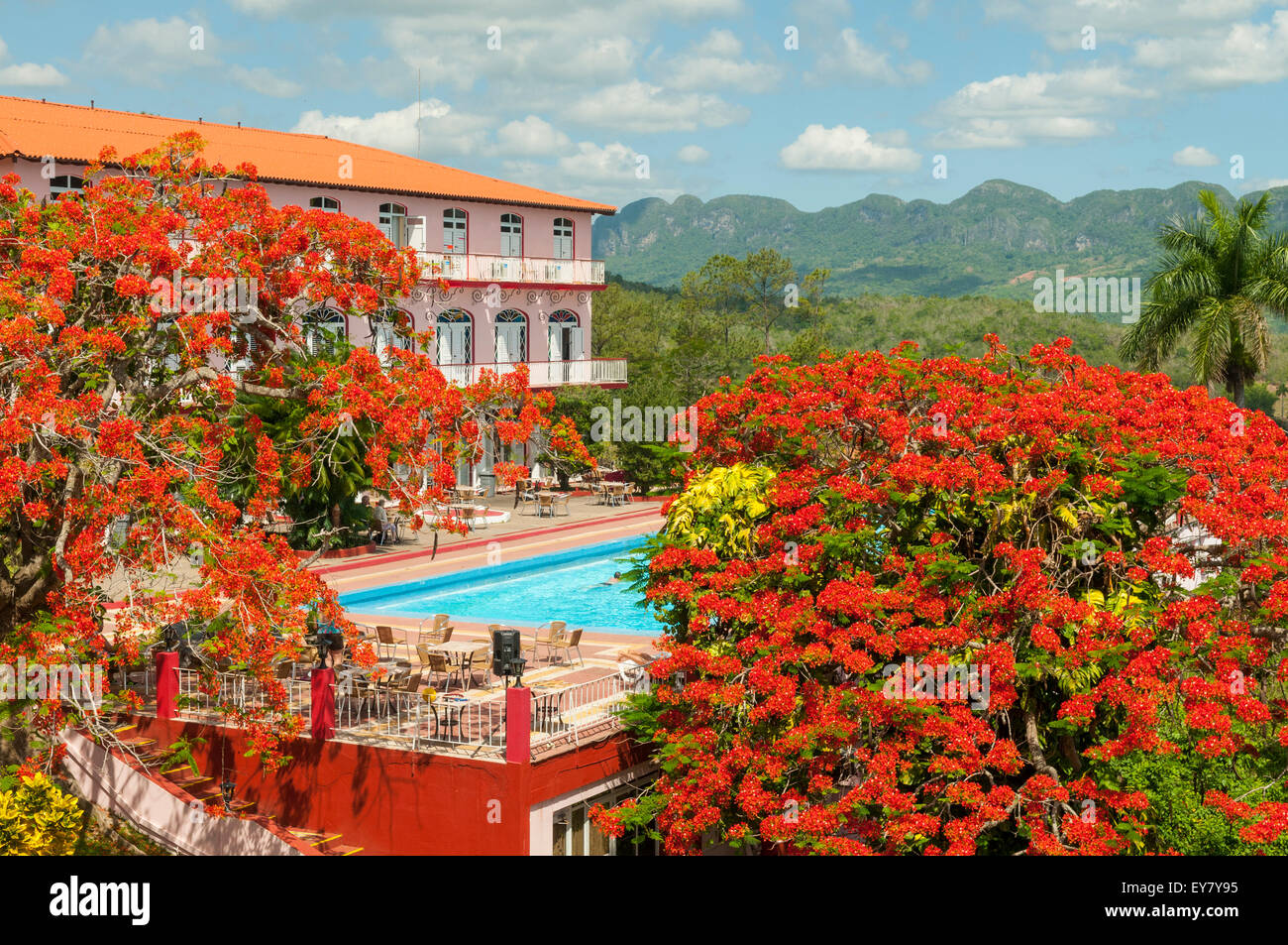 Resort Hotel im Tal von Vinales, Kuba Stockfoto