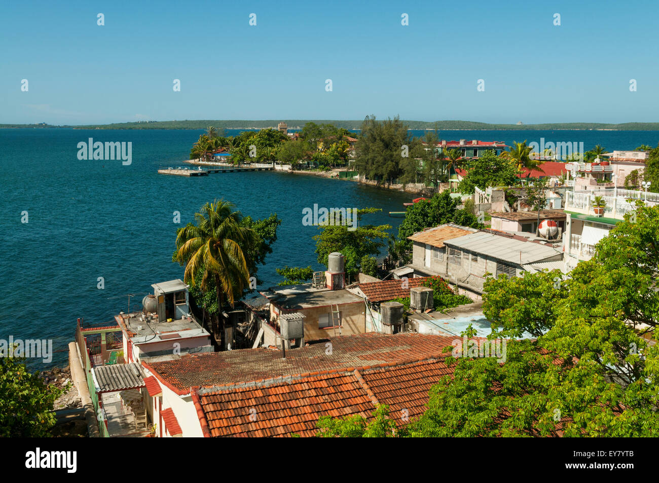Punta Gorda Waterfront, Cienfuegos, Kuba Stockfoto